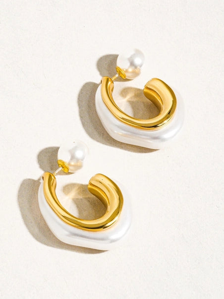 Pearl Hoop Earrings