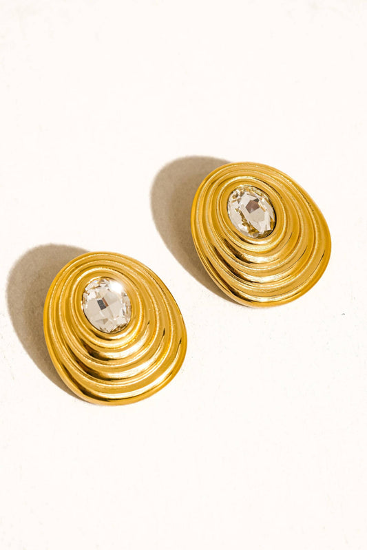 Oval Cz Stud