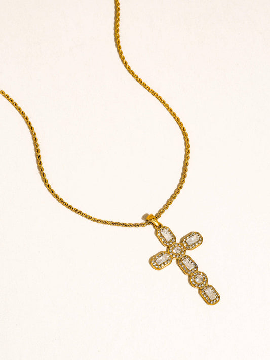 Cz Cross Necklace
