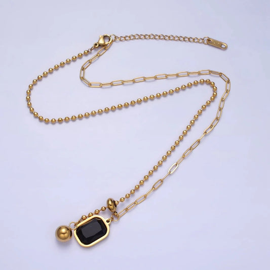 Black Stone Necklace